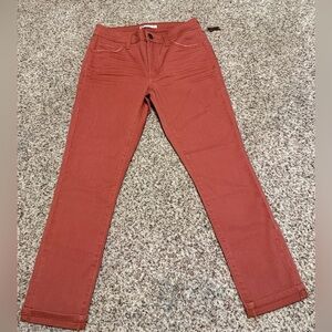 SO Rust Red Skinny Mid Rise Crop Ankle Jeans Size 9